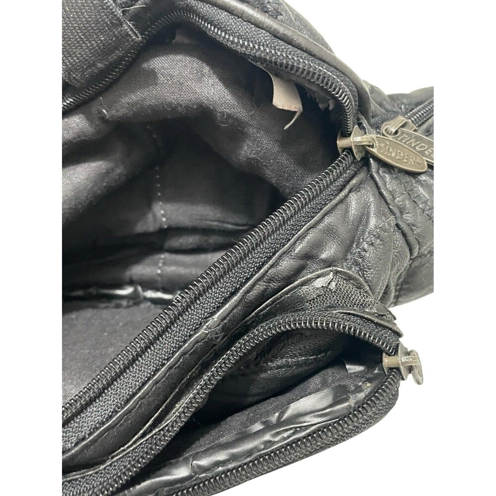 Tinder Leather Patchwork Black Large Bum Bag Hip … - image 5
